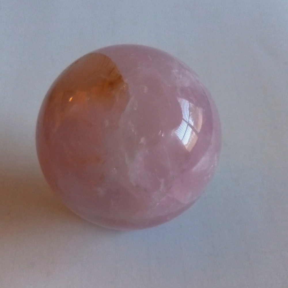 Rose Quartz Crystal Sphere - Picture 2 of 12